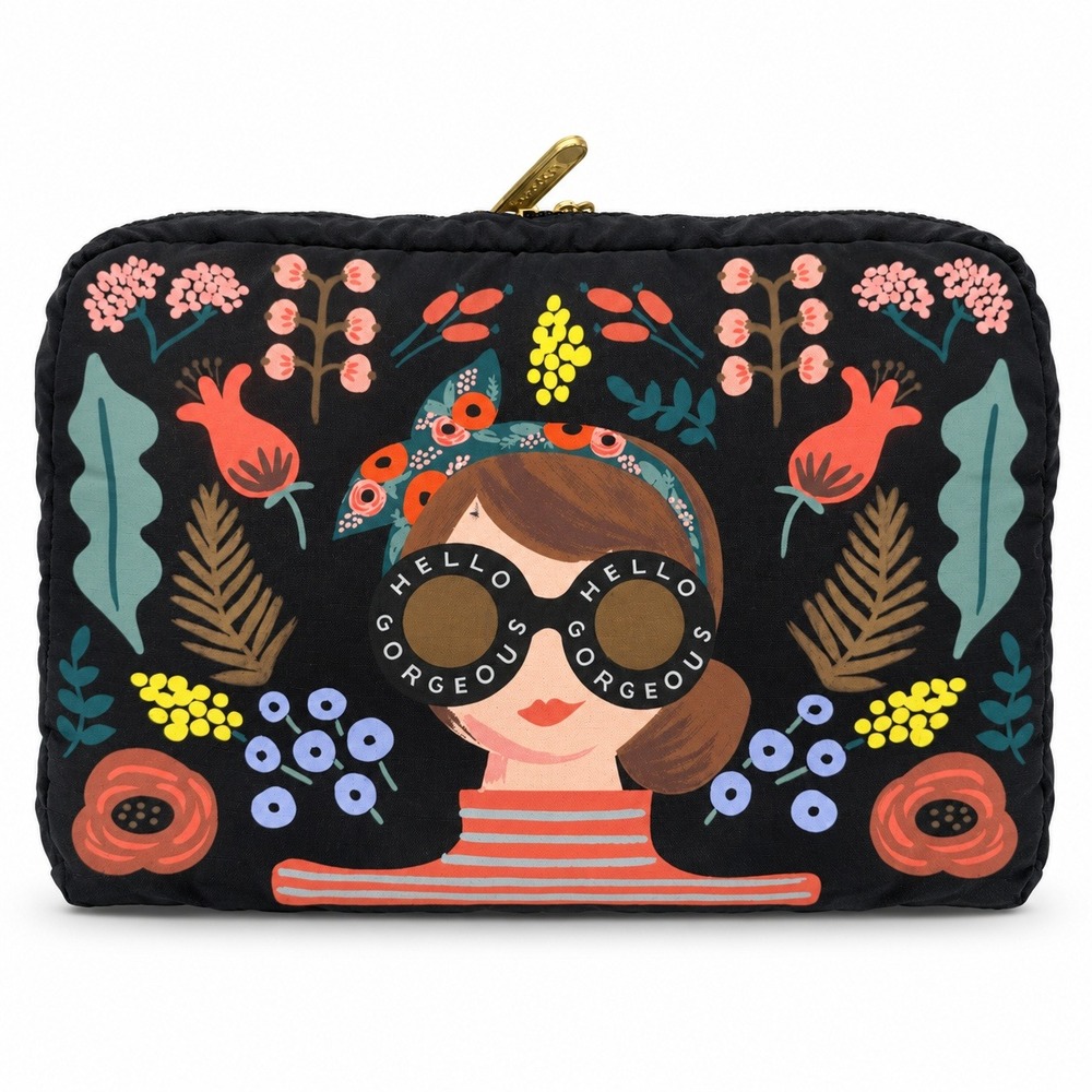 Rifle Paper Co LeSportsac Parisian Cosmetic Pouch Hello Gorgeous Floral Bag